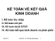 KẾ TOÁN VỀ KẾT QUẢ KINH DOANH 