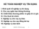 KẾ TOÁN NGHIỆP VỤ TÍN DỤNG 