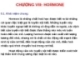 CHƯƠNG VIII: HORMONE