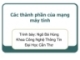 Bài giảng Mạng máy tính: Các thành phần của mạng máy tính