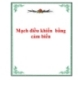 Mạch điều khiển  bằng cảm biến
