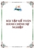 Bài tập kế toán hành chính sự nghiệp