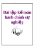 Bài tập kế toán hành chính sự nghiệp