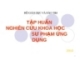 TẬP HUẤN NGHIÊN CỨU KHOA HỌC  SƯ PHẠM ỨNG DỤNG