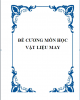 Đề cương môn học Vật liệu may