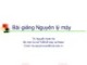 Bài giảng Nguyên lý máy: Bài 6 - TS. Nguyễn Xuân Hạ