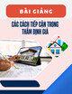 Bài giảng Các cách tiếp cận trong thẩm định giá